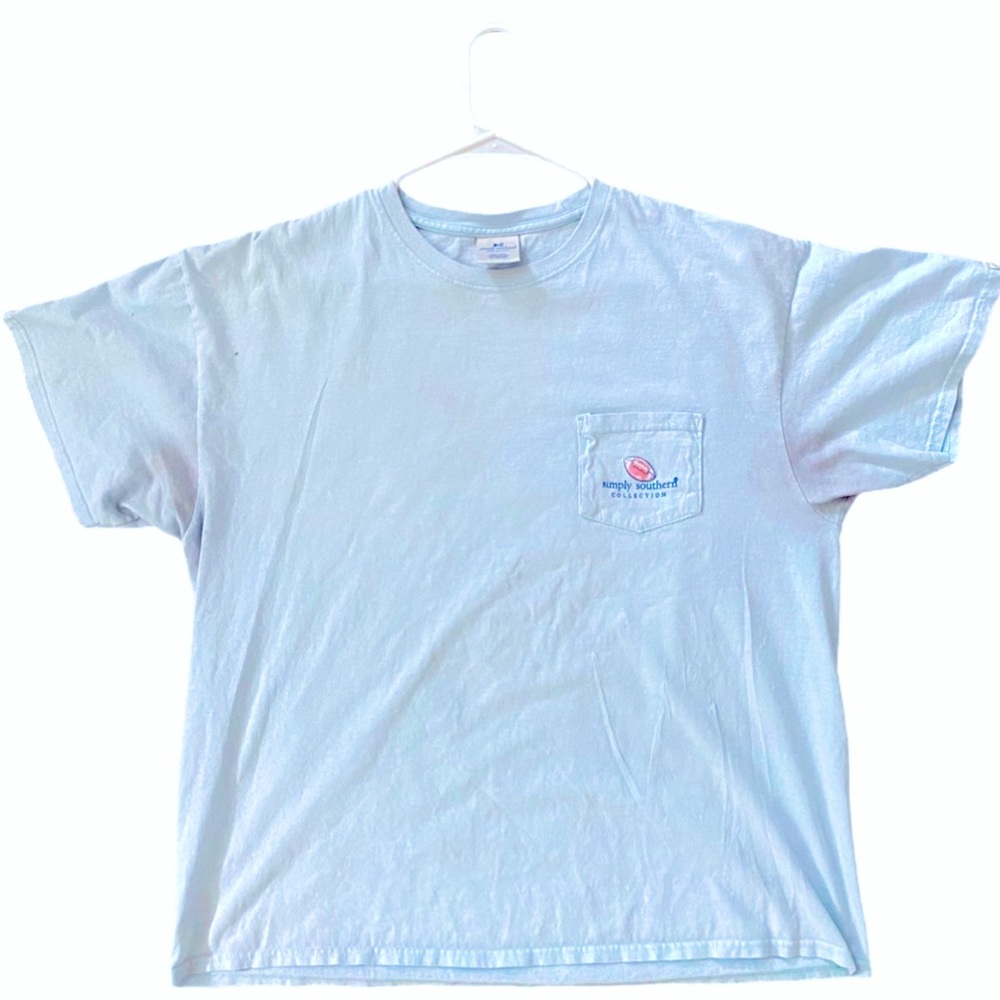 X-Large, baby blue Simply Southern T-shirt